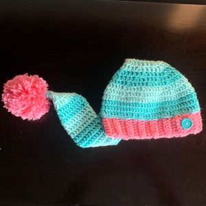 New Handmade Long-tailed Toddler Crochet Hat